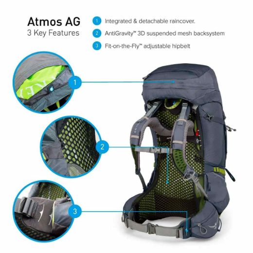 Osprey Atmos AG 50 (Abyss Grey)