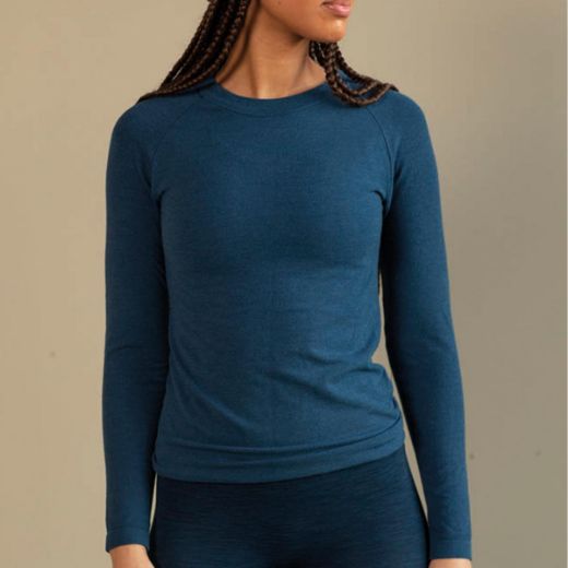 Run & Relax Merino Crew Sweather (Midnight Blue)