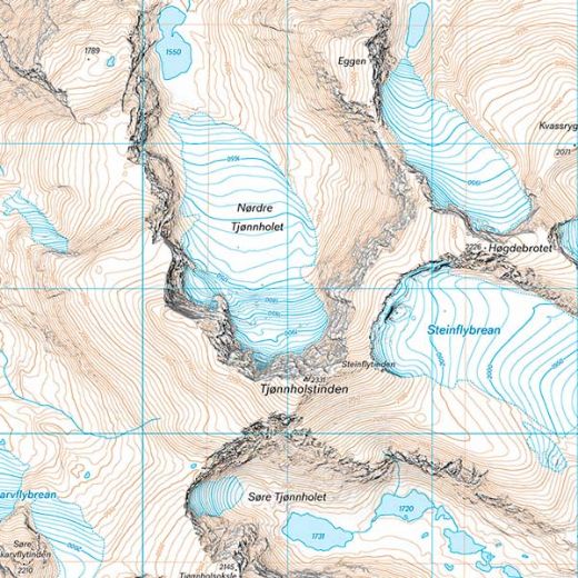Calazo Høyfjellskart Jotunheimen: Besseggen & Bygdin 1:25 000