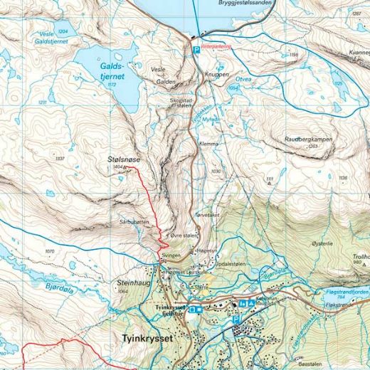 Calazo Høyfjellskart Jotunheimen: Tyin & Filefjell 1:25 000
