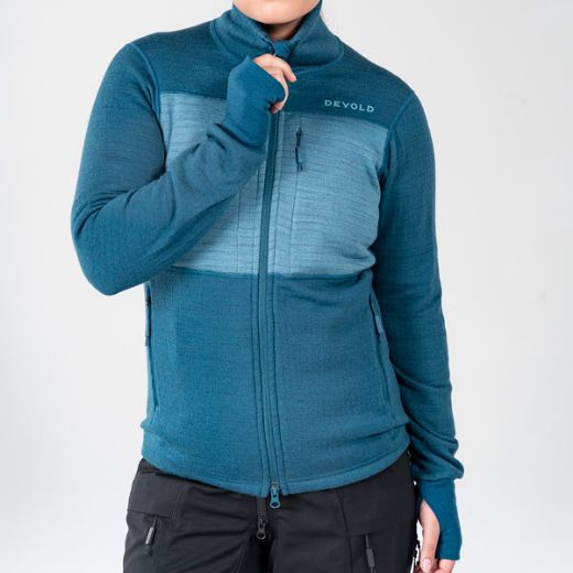 Devold Egga Grid Merino Jkt Wmn (Flood/Moon)