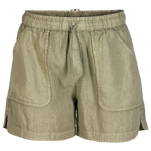 Amundsen Safari Linen Shorts Womens (Olive Ash)