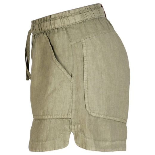 Amundsen Safari Linen Shorts Womens (Olive Ash)