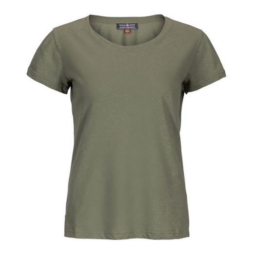 Amundsen Sports Linen Tee Womens (Olive Ash)