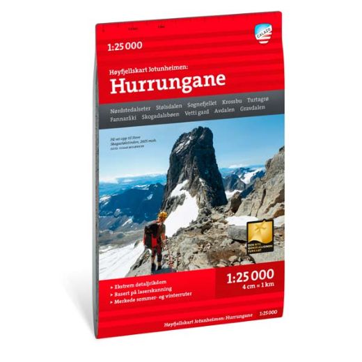 Calazo Høyfjellskart Hurrungane 1:25 000