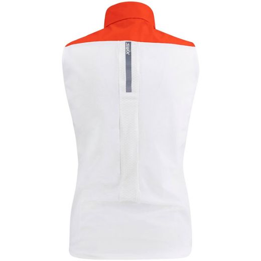 Swix Roadline Wind Vest M (Bright White/Fiery Red)