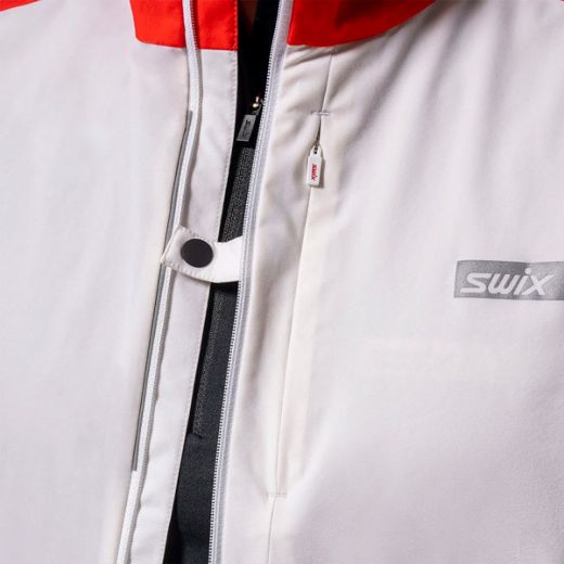 Swix Roadline Wind Vest M (Bright White/Fiery Red)