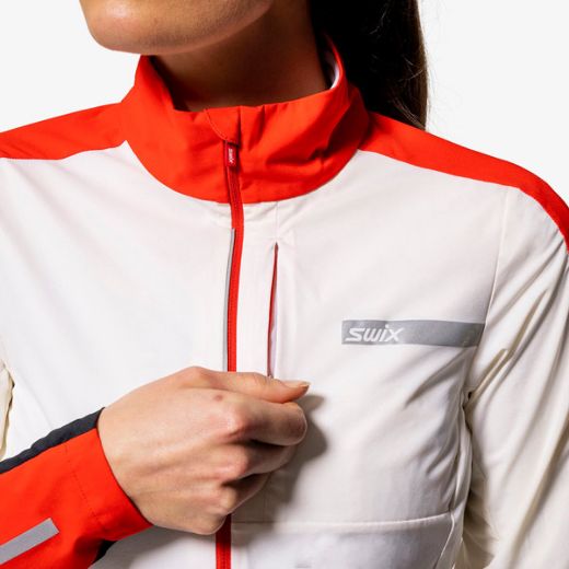 Swix Roadline Wind Jacket W (Bright White/Fiery Red)