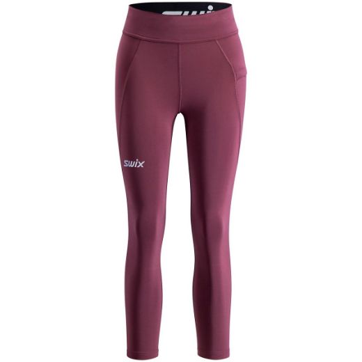 Swix Pace High Waist Cropped Tights W (Plum)