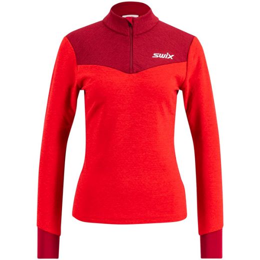 Swix Dynamic Midlayer Half Zip W (Swix Red/Rhubarb Red)