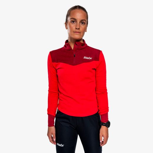 Swix Dynamic Midlayer Half Zip W (Swix Red/Rhubarb Red)