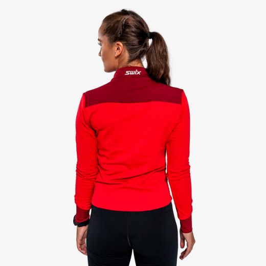 Swix Dynamic Midlayer Half Zip W (Swix Red/Rhubarb Red)