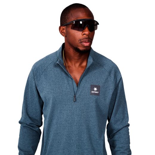 Saysky Blaze Half Zip Light-Weight Fleece Men (Blue Melange)