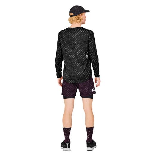 Saysky Reflective Polka Pace Long Sleeve (Black AOP)