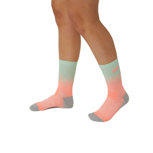 Asics Performance Run Sock Crew (Bright Sunstone/Mint Tint)