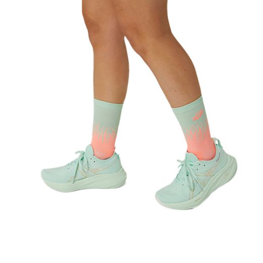 Asics Performance Run Sock Crew (Bright Sunstone/Mint Tint)