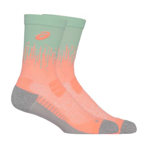 Asics Performance Run Sock Crew (Bright Sunstone/Mint Tint)
