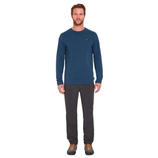 Rab Basecamp Logo Badge Ls Tee (Tempest Blue)