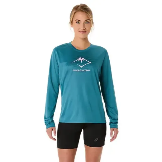 Bilde av Asics Fujitrail Logo LS Top Women (Atalantis Blue), L