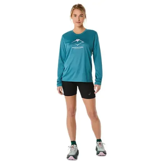 Bilde av Asics Fujitrail Logo LS Top Women (Atalantis Blue), L