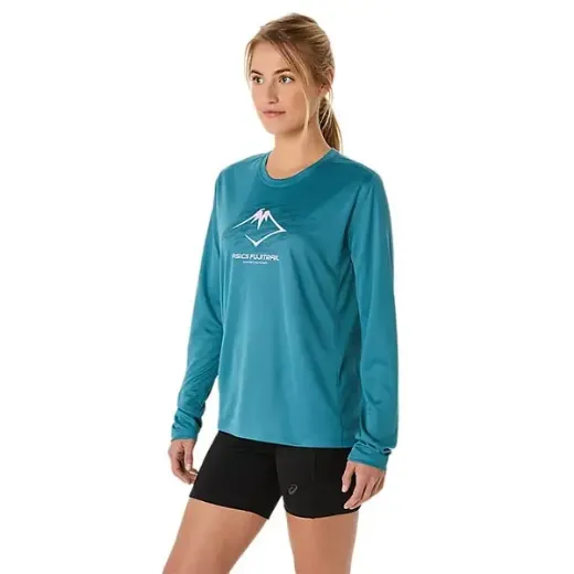 Bilde av Asics Fujitrail Logo LS Top Women (Atalantis Blue), L