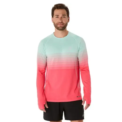 Bilde av Asics Seamless LS Top Men (Coral Reef/Oasis Green), L