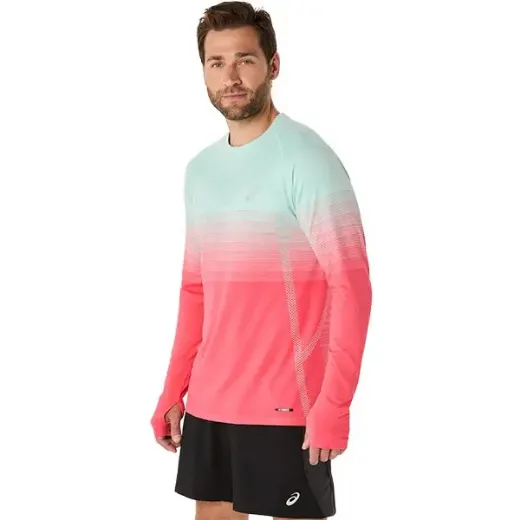 Bilde av Asics Seamless LS Top Men (Coral Reef/Oasis Green), L