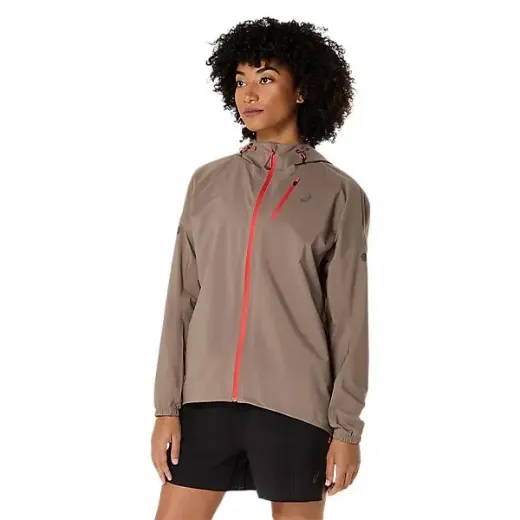 Bilde av Asics Fujitrail Elite Waterproof Jacket Women (Taupe Grey), L