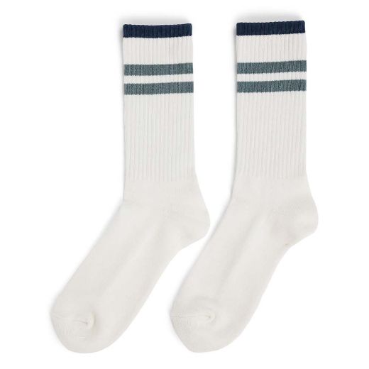 Amundsen Sports Oslo Crew Socks (White/Stormy Blue)
