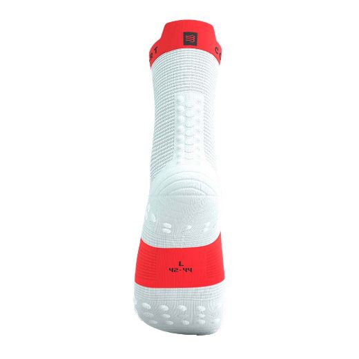 Compressport Pro Running Sock V4.0 (White/Fluo Red)