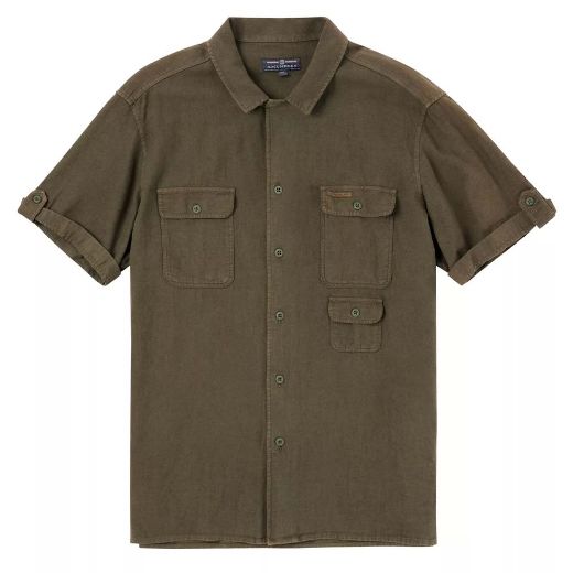 Amundsen Sports Travellers Linen SS Mens (Olive)