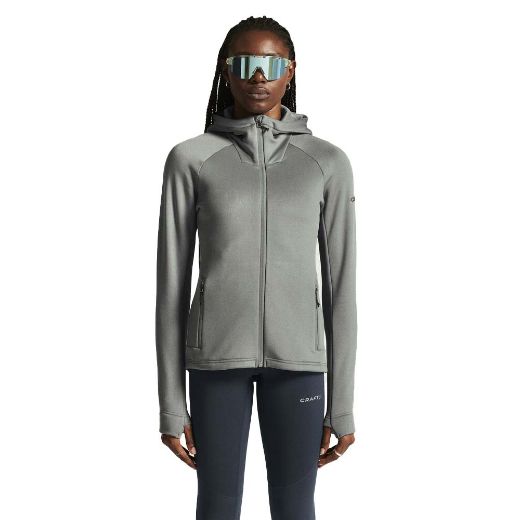 Craft Adv Explore Power Fleece Hood Jacket Women (Leaf)