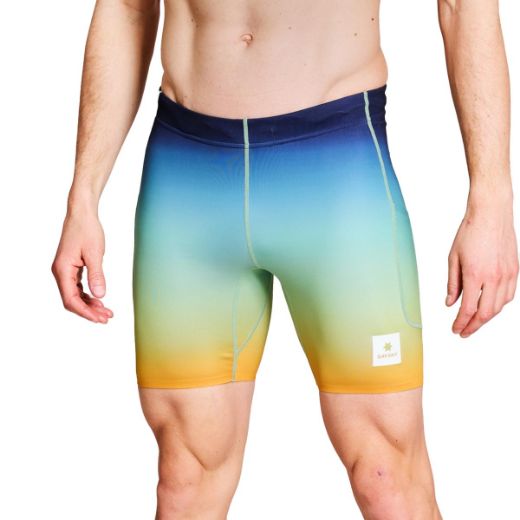 Bilde av Saysky Drip Dye Combat+ Short Tights 7 (Blue Aop), L
