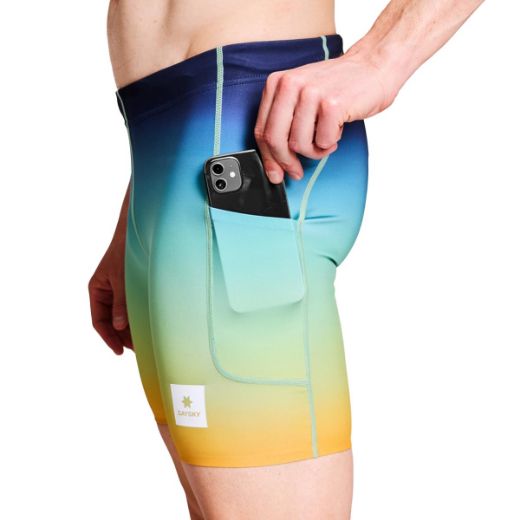 Bilde av Saysky Drip Dye Combat+ Short Tights 7 (Blue Aop), L